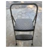 Metal Two Step Folding Stool