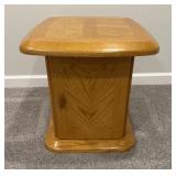 Oak Parquet Top End Table A
