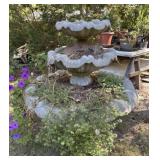 Three Tier Concrete Birdbath/Planter