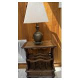 Magazine Table and Lamp