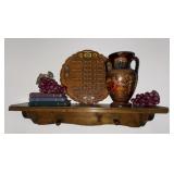 Wooden Wall Shelf and Decor