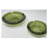 Anchor Hocking Soreno Avocado Green Glass Ashtray