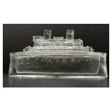 "Remember the Maine" Glass Battleship Dish