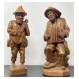 Artist Unknown. "The Musicians". Carved Fruit Wood