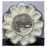Jonson Bros. "Friendly Village" Egg Plate