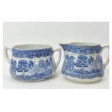 MYOTT SON & CO. CREAMER AND SUGAR BOWL