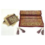 TABLE RUNNER AND 2 GHALAMKARI CLOTH NAPKINS