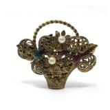 FILIGREE BOUQUET BROOCH