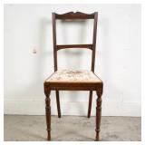 REGENCY STYLE MAHOGANY UPHOLSTERED CHAIR