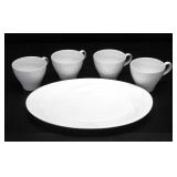 4 MIKASA CUPS AND DYNASTY DISH