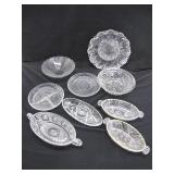 LOT OF ASSTD. GLASS SERVING TRAYS