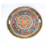 MEXICAN HAND PAINTED BATEA WOODEN TRAY