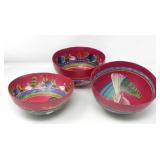 MEXICAN HANDMADE  'JICARAS DE TEJATE' GOURD BOWLS
