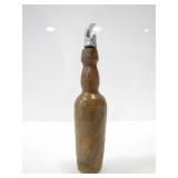 BOTTLE OPENER W/ BOTTLE-SHAPED WOOD HANDLE