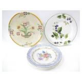 2 CERAMIC PLATES & 1 PIERCED PORCELAIN PLATES