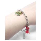 CHARM BRACELET W/ STERLING CHARMS 16.19g