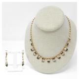 MATCHING NECKLACE & CLIP ON EARRINGS