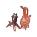 SOVIET-ERA POTTERY RAM AND MEXICAN FOLK PITCHER