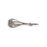 925 SILVER & MARCASITE BROOCH 5.59g
