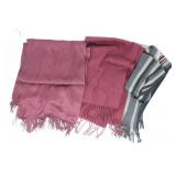 3 CASHMERE, SILK, AND ACRYLIC WOOL SCARVES