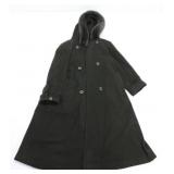 DARK GREEN ANNA COLLECTION COAT W/ FUR TRIM