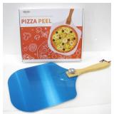PIZZA PEEL W/ ALUMINUM BASE & FINE OAK WOOD HANDLE