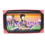 BETTY BOOP BIKER BABE CLOCK