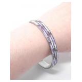 PURPLE RESIN SILVERTONE CUFF