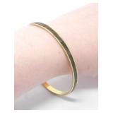FAUX LEATHER GOLDTONE CUFF