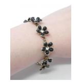 CORO BLACK FLOWER BRACELET