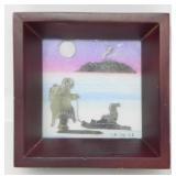 DAVE BELANGER FRAMED SOAPSTONE SCULPTURE
