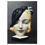 CERAMIC LADY HEAD NAPKIN HOLDER