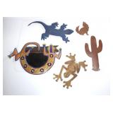 5 SOUTHWESTERN STYLE METAL WALL HANGINGS
