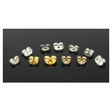 SILVERTONE & GOLDTONE EARRING BACKS,