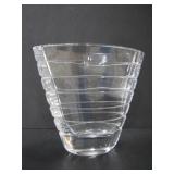 CUT-BEVEL CRYSTAL VASE