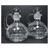 2 GLASS DECANTERS