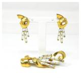 RAPHAEL CLIP ON EARRINGS & BROOCH SET