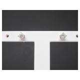 14KT WHITE GOLD DIAMOND STUDS 0.6g