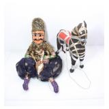 KATHPUTLI PUPPET & RAJASTHAN HORSE DOLL