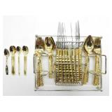 GOLDEN BOUQUET STAINLESS STEEL FLATWARE