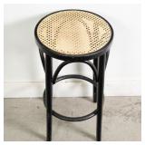 ROUND BENTWOOD CANE TOP STOOL 15'W27'T