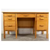 TWIN-PEDESTAL SCHOOLTEACHER'S 7 DRAWERS DESK