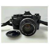OLYMPUS OM-2 SPOT/PROGRAM FILM CAMERA AND LENS