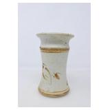 SIGNED HANDMADE EARTHENWARE VASE W/ SALT GLAZE