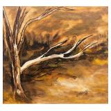 J.Y. ROBILLARD BARE TREE IN AUTUMN LANDSCAPE