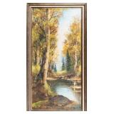 CHARLOTTE BAJEAUX AUTUMN WOODLAND WITH STREAM