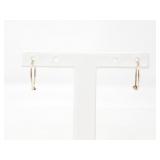 GOLD PLATED WIRE HOOP EARRINGS