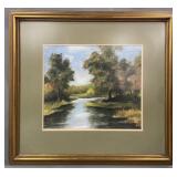 OTTO BOHM 'EARLY AUTUMN SCENE' WATERCOLOUR