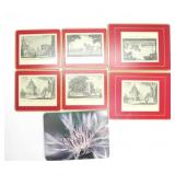 7 PIMPERNEL OXFORD SERIES PLACEMATS / COASTERS