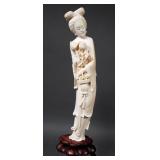 Antique Chinese Guanyin Ivory Statue